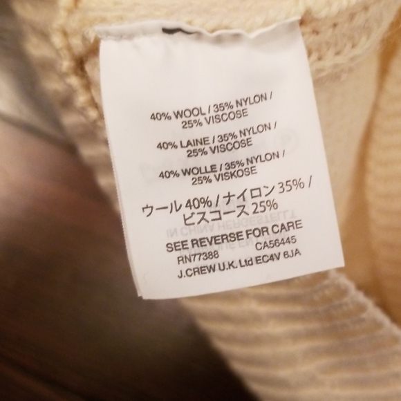 NWOT JCrew Cream Sweater with Black Bow at Neck - Picture 5 of 5